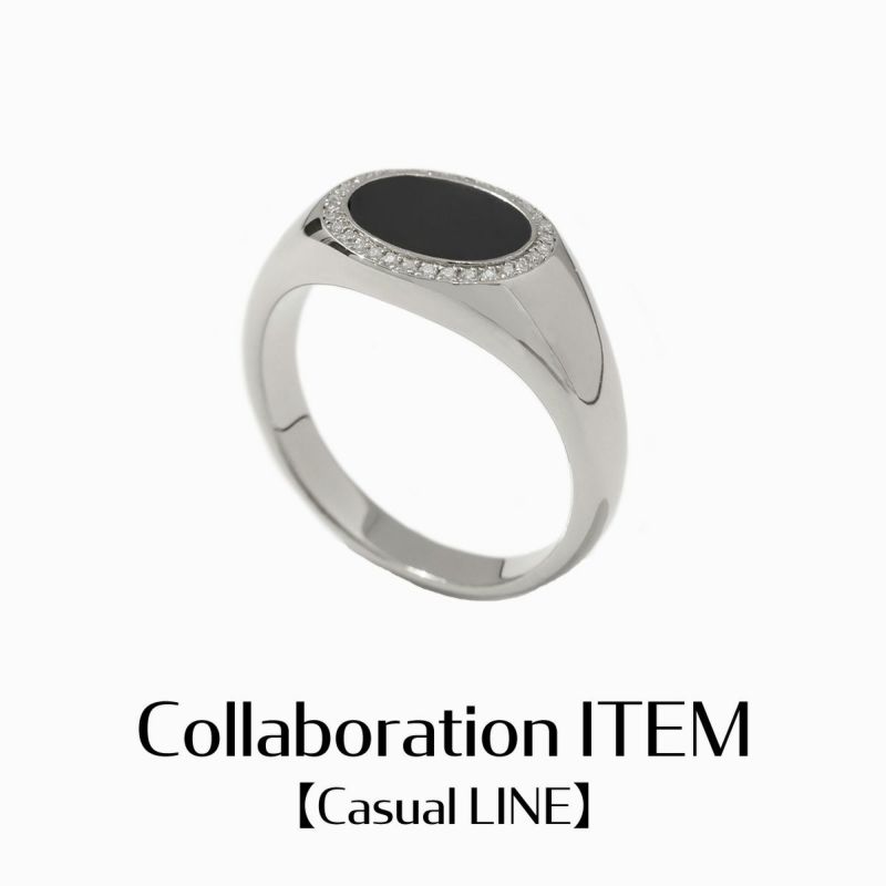 Black College Ring【Silver925 LINE】（Silver） | Infaction