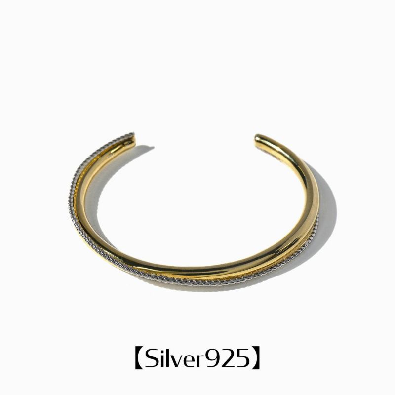 Mix Bangle【Silver925】(Gold) | Infaction