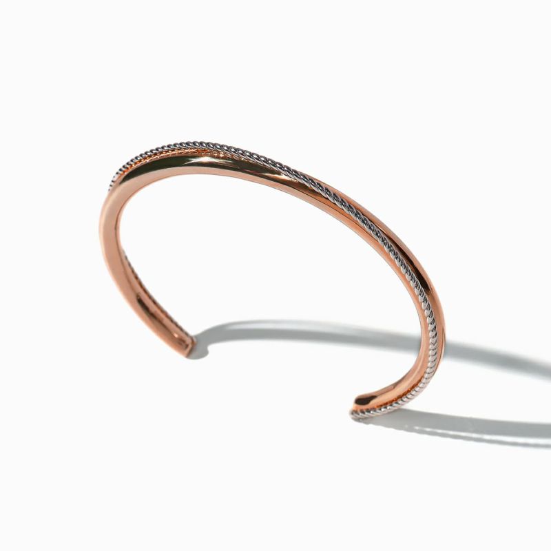 Mix Bangle【Silver925】(Pink Gold) | Infaction