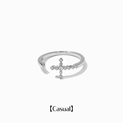 Forked Cross Ring【Casual】(Silver) | Infaction Forked Cross Ring【Casual】(Silver) | Infaction