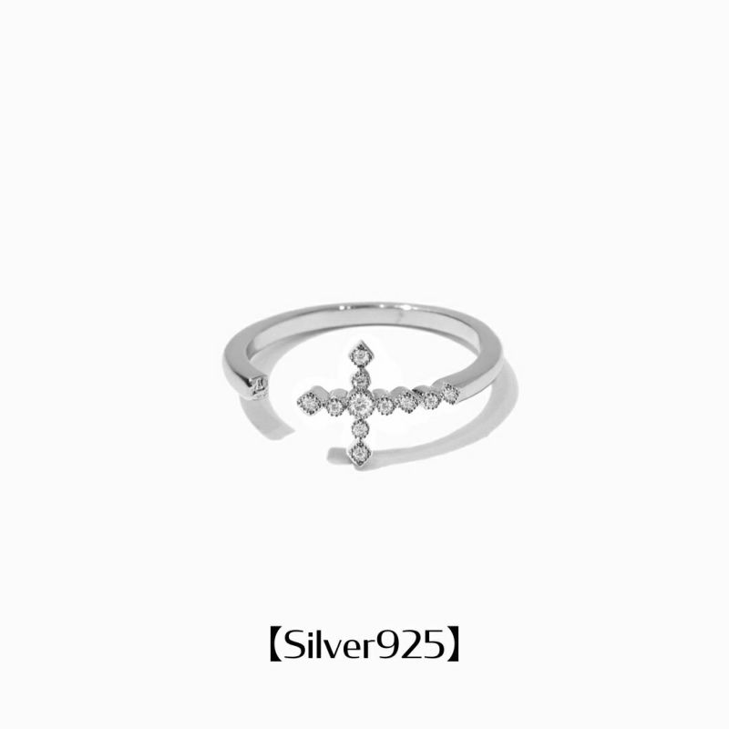 Forked Cross Ring【Silver925】（Silver） | Infaction