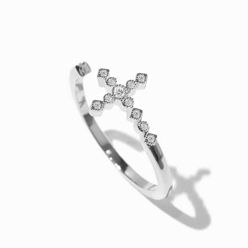 Forked Cross Ring【Silver925】（Silver） | Infaction