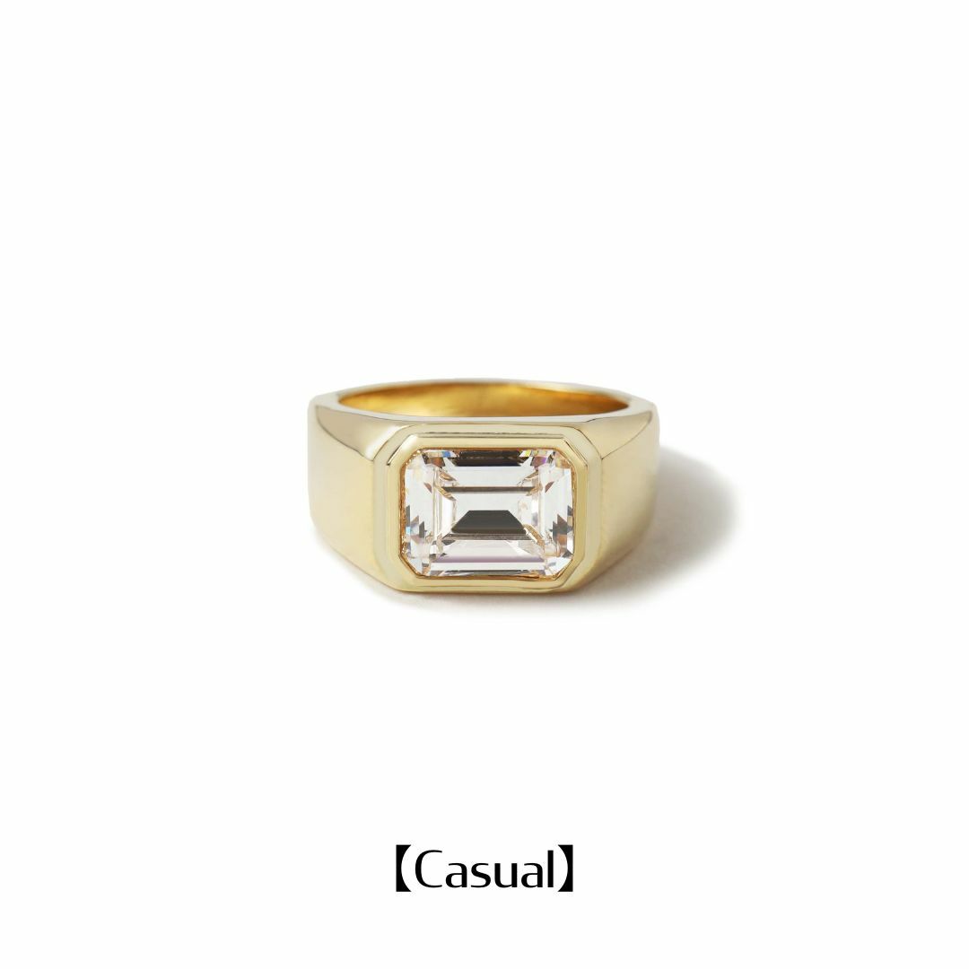 Square College Ring 【Casual】（Silver） Square College Ring 【Silver925】 （Gold） | Infaction