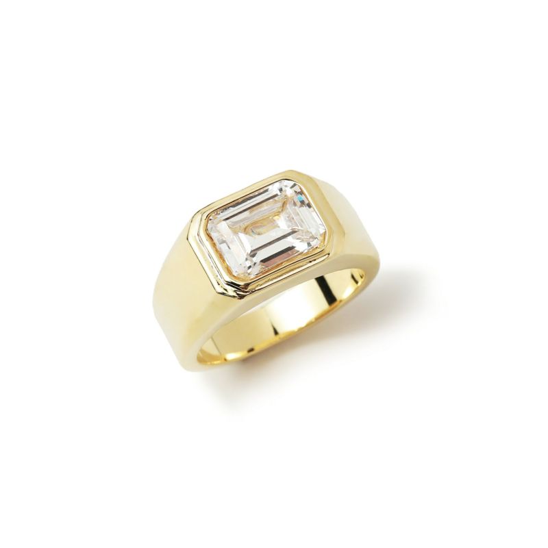 Square College Ring 【Casual】 （Gold） | Infaction