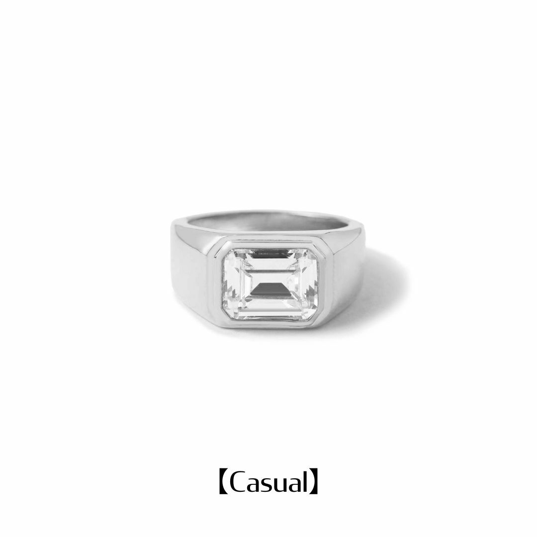 Square College Ring 【Casual】（Silver） Square College Ring 【Casual】（Silver） | Infaction