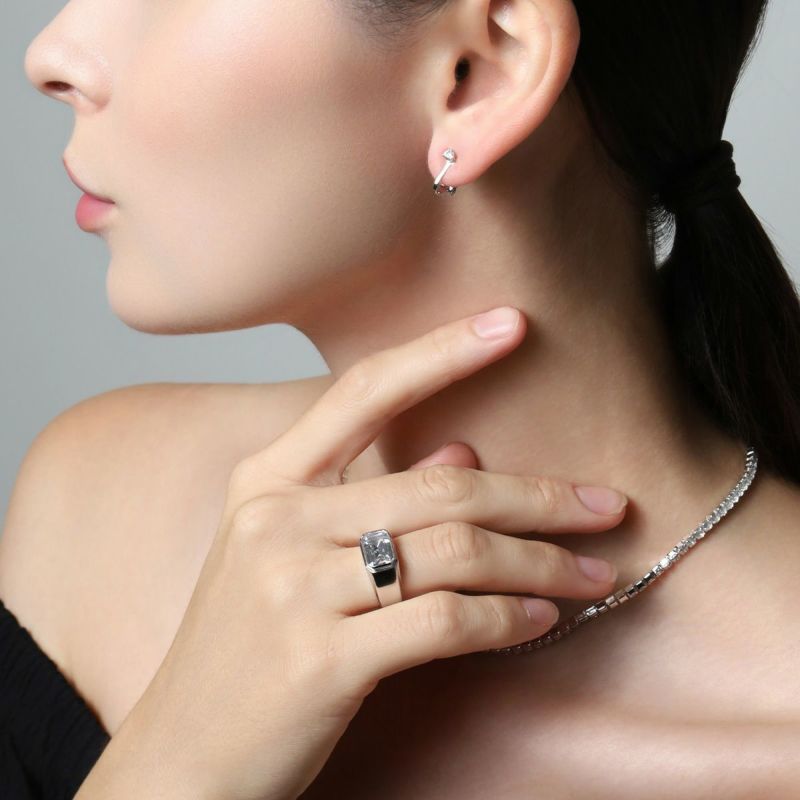 Square College Ring 【Casual】（Silver） Square College Ring 【Casual】（Silver） | Infaction