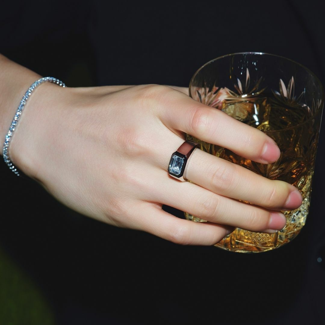 Square College Ring 【Casual】（Silver） Square College Ring 【Casual】（Silver） | Infaction