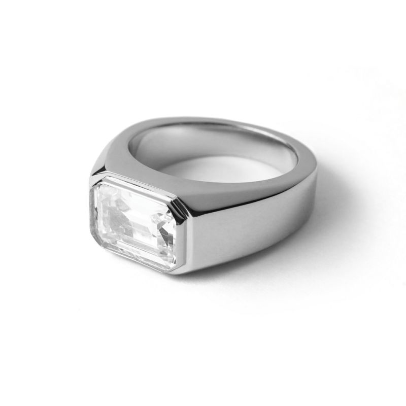 Square College Ring 【Silver925】（Silver） | Infaction